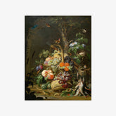 Abraham Mignon - Still Life with Fruit Fish and a Nest - Poster