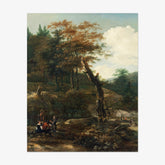 Adam Pynacker - Wooded Landscape with Travelers - Poster