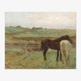 Edgar Degas - Horses in a Meadow - Poster