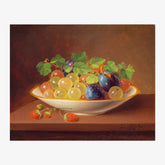 George Forster - Still Life with Fruit / Gooseberries in a Bowl - Poster
