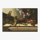 Italian 17th Century - Still Life with Artichokes and a Parrot - Poster