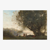 Jean-Baptiste-Camille Corot - Dance under the Trees at the Edge of the Lake - Poster