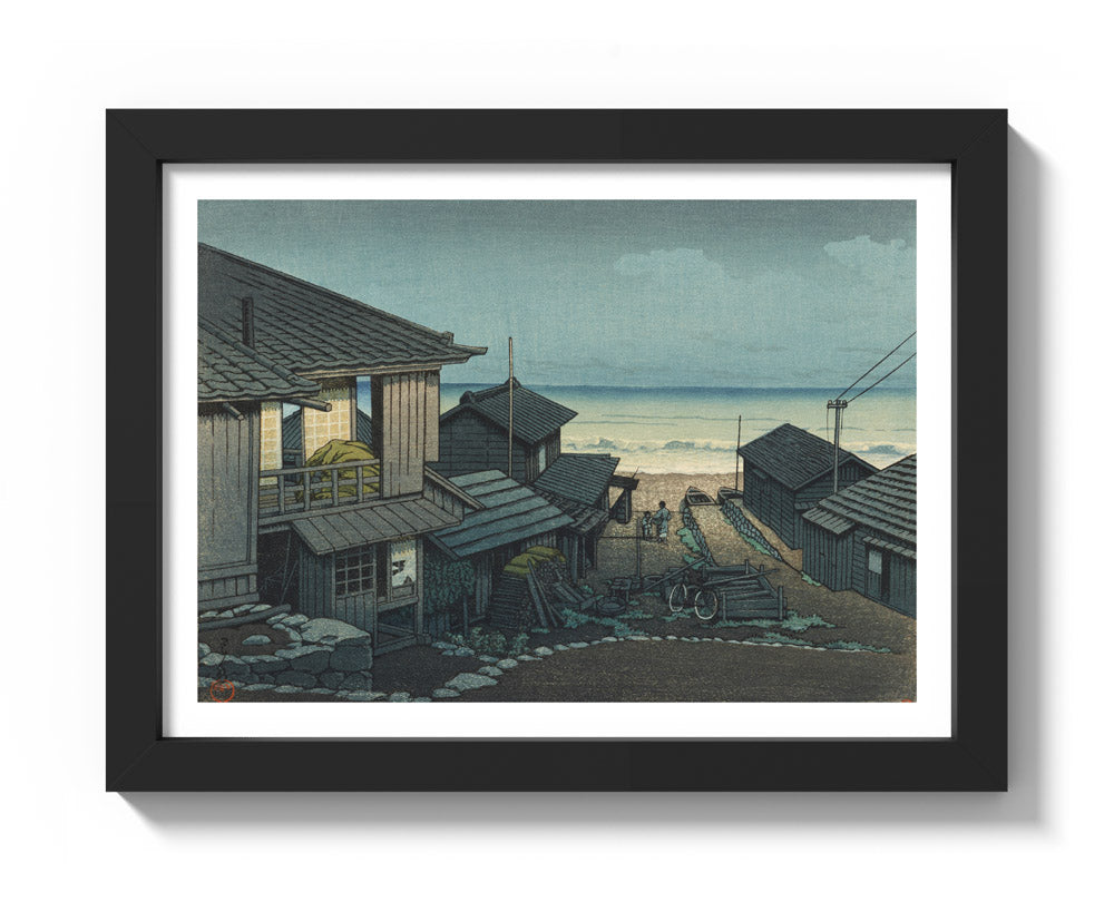 Kawase Hasui - Cloudy day at Mizuki, Ibaraki Prefecture