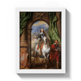 Anthony van Dyck - Charles I with M. de St Antoine - Compact / Full Bleed / White Frame