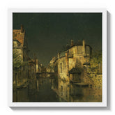 Midnight by Jean-Charles Cazin - Medium / Full Bleed / White Frame