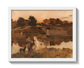 Evening in Auvers by Jean Charles Cazin - Small / Full Bleed / White Frame