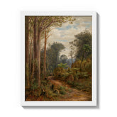 Among the kauris, Waitakeres by Charles Blomfield - Small / Full Bleed / White Frame
