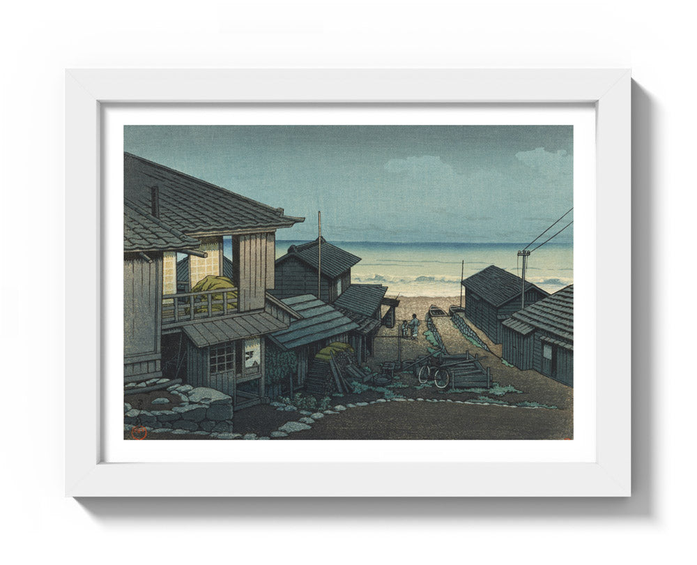 Kawase Hasui - Cloudy day at Mizuki, Ibaraki Prefecture