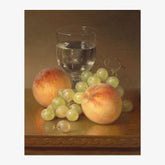 Robert Spear Dunning - Still Life Wineglass Two Peaches - Poster