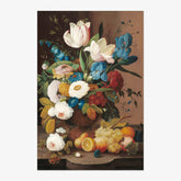 Severin Roesen - Still Life Flowers and Fruit - Poster