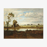Théodore Rousseau - Landscape with Boatman - Poster