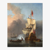 Willem van de Velde the Younger - An English Warship Firing a Salute - Poster