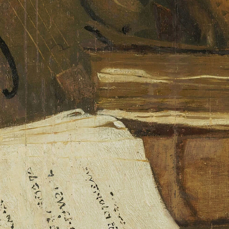 Still Life with Books, Sheet Music, Violin, Celestial Globe and an Owl by Jacob van Campen - 0_66fe7d788213847b6f357bfa