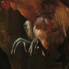 A Rooster and Turkey Fighting by Melchior de Hondecoeter - 0_671045d4762cab4eff78720d
