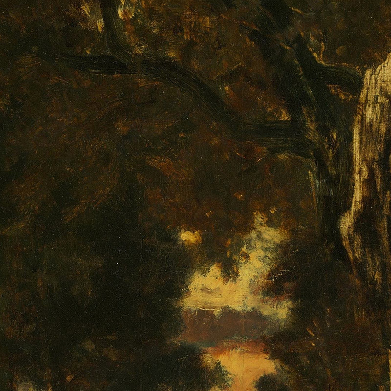 Leaving the Forest, Fontainebleau: Setting Sun by Théodore Rousseau - 0_6710460f762cab4eff787211