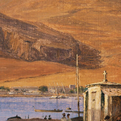Palermo Harbor with a View of Monte Pellegrino by Martinus Rørbye - 0_6716500379e456cb766b906c