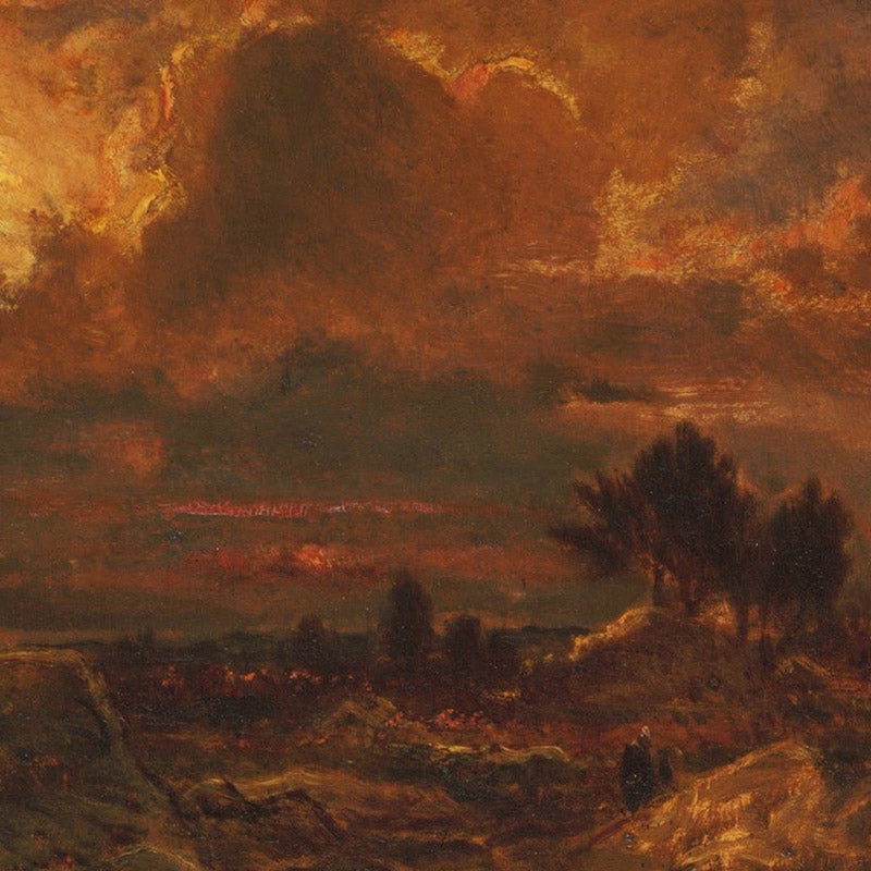 Sunset near Arbonne by Théodore Rousseau - 0_6732809212f9211d49d3d88d
