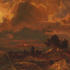 Sunset near Arbonne by Théodore Rousseau - 0_6732809212f9211d49d3d88d
