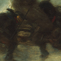 Man with Lance Riding through the Snow by Adolphe Schreyer - 0_6739004d746ff704b89f8787