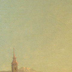 Scene from the Napoleonic Wars: View of Kaiserebersdorf by Joseph Rebell - 0_673c94e15e0c5e198f5ec56f