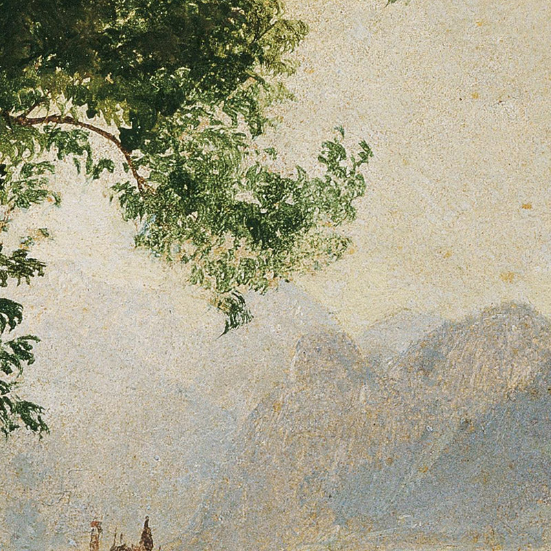 View from the Traun river near Gmunden on Lake Traun. by Unbekannter Künstler - 0_673cb6395e0c5e198f5ec623