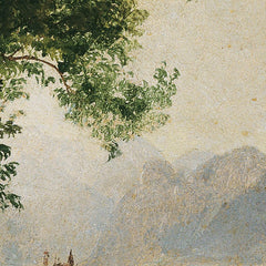 View from the Traun river near Gmunden on Lake Traun. by Unbekannter Künstler - 0_673cb6395e0c5e198f5ec623