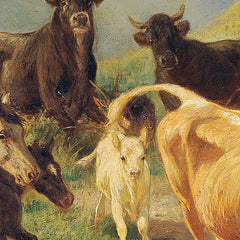 Mountainous landscape with cows by Franz Xaver von Pausinger - 0_673cbbf05e0c5e198f5ec647