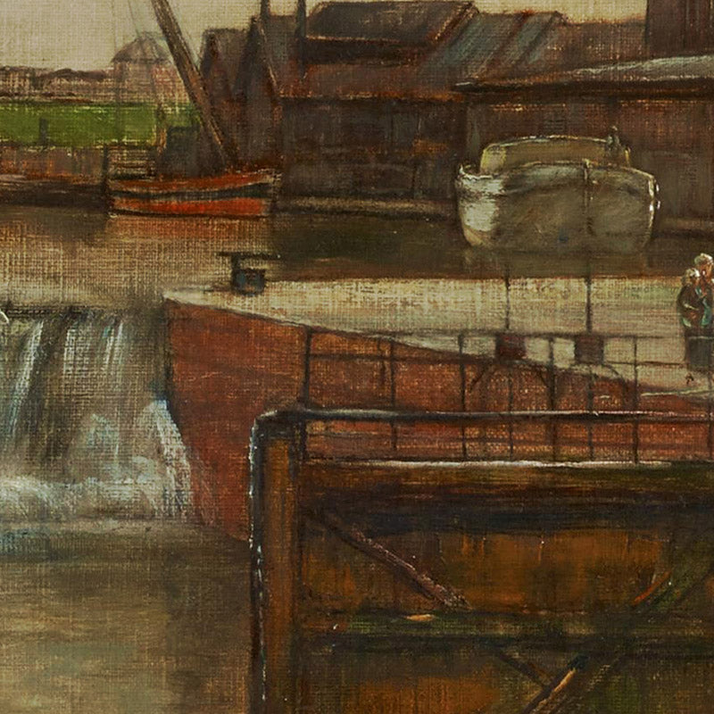 Lock on the Canal of St. Denis by Rudolf Ribarz - 0_673cc2145e0c5e198f5ec67c