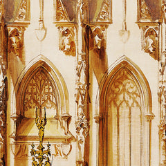 Gothic Burial Church of St. Michael, Side View by Hans Makart - 0_673cdea95e0c5e198f5ec6fd