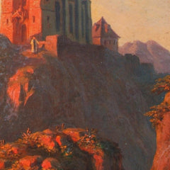 Landscape with Church in the Evening by Emil Ludwig Löhr - 0_67437da8faa684e1cf4ba65a