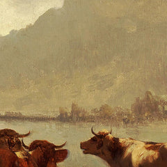 Herd of cattle on a lakeshore by Conrad Bühlmayer - 0_674382d9faa684e1cf4ba6bf