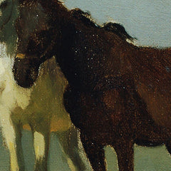 A Boy with Horses on the Beach by Franz Rumpler - 0_67438431faa684e1cf4ba6df