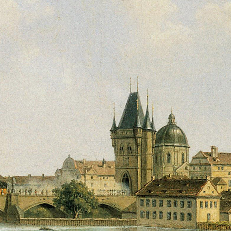 View of Prague with the Vltava Bridge (Charles Bridge) by Alois von Saar - 0_674482edfaa684e1cf4ba743