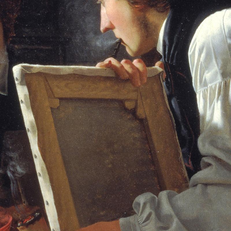 A Young Artist (Ditlev Blunck) Examining a Sketch in a Mirror by Wilhelm Bendz - 0_67672998b7c995d950163f3f