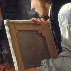 A Young Artist (Ditlev Blunck) Examining a Sketch in a Mirror by Wilhelm Bendz - 0_67672998b7c995d950163f3f
