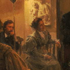 An Evening Party in the Artist's Home by Viggo Johansen - 0_676729cdb7c995d950163f45