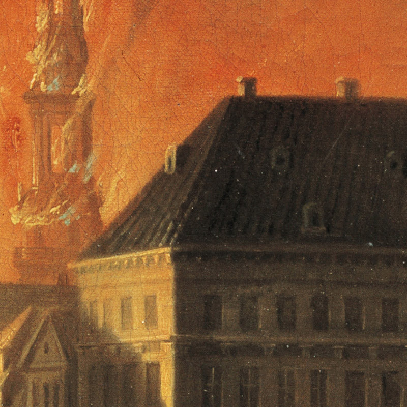 The Most Terrible Night. View of Kongens Nytorv in Copenhagen During the English Bombardement of Copenhagen at Night between 4 and 5 September 1807 by C.A. Lorentzen - 0_67672aa7b7c995d950163f5f