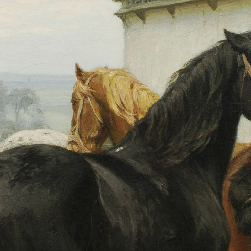 A String of Horses Outside an Inn by Otto Bache - 0_67672ad9b7c995d950163f6a