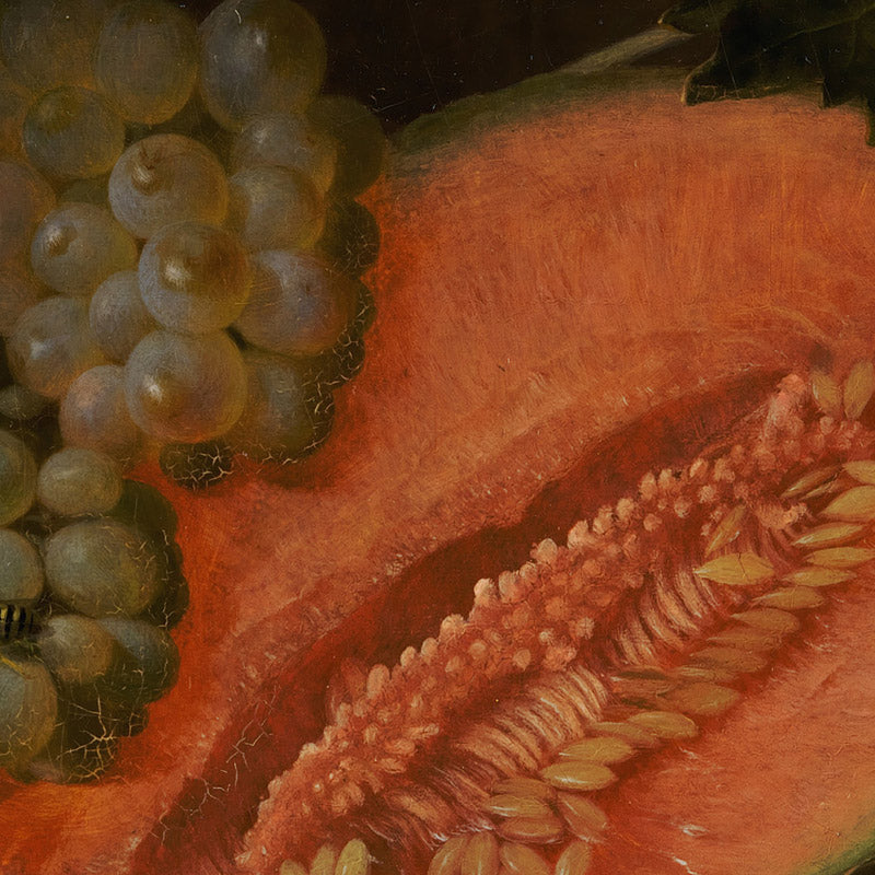 Still Life with Melons and Grapes by O.D. Ottesen - 0_67672de9b7c995d950163fad