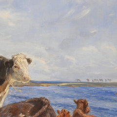 Calf by the shore by Theodor Philipsen - 0_67672df5b7c995d950163faf