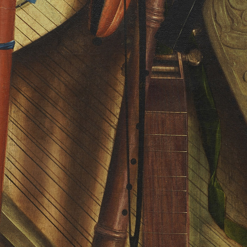 Board Partition with Musical Instruments. Trompe l'oeil by Franciscus Gijsbrechts - 0_67673faeb7c995d9501640a7