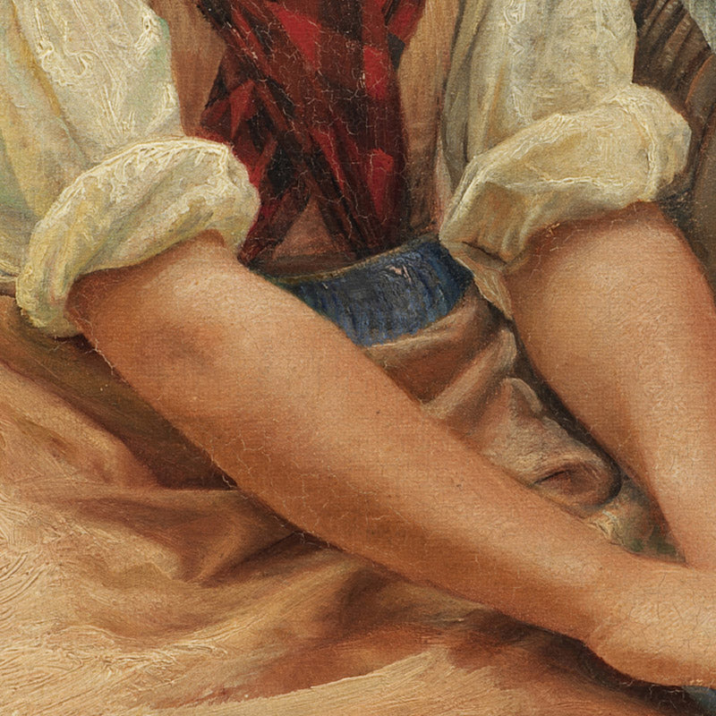 Italian girls with tomatoes in baskets by Kristian Zahrtmann - 0_67674875b7c995d9501640f1