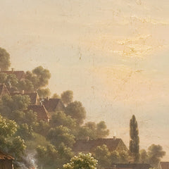 The coast near Vordingborg with the Goose Tower early in the morning by J.P. Møller - 0_67674d53b7c995d9501641ad