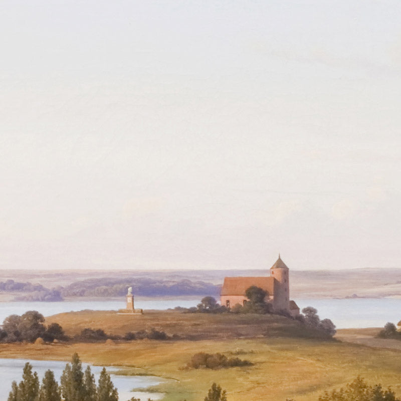 View of the Hill at Skanderborg Castle, Jutland, and the Memorial to frederik VI by Andreas Juuel - 0_67674e7bb7c995d9501641d2