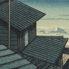 Cloudy day at Mizuki, Ibaraki Prefecture by Kawase Hasui - 0_6846025d489bc5bada5cf737