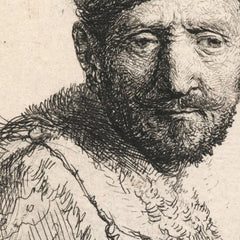 Bearded man, in a furred oriental cap and robe by Rembrandt van Rijn - 0_68460352489bc5bada5cf74e