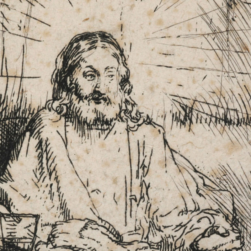Christ at Emmaus: the larger plate. by Rembrandt van Rijn - 0_68460479489bc5bada5cf761
