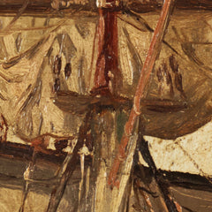 Sketch of a sailing ship  no. 1 by Petrus van der Velden - 0_68461079489bc5bada5cf7dc
