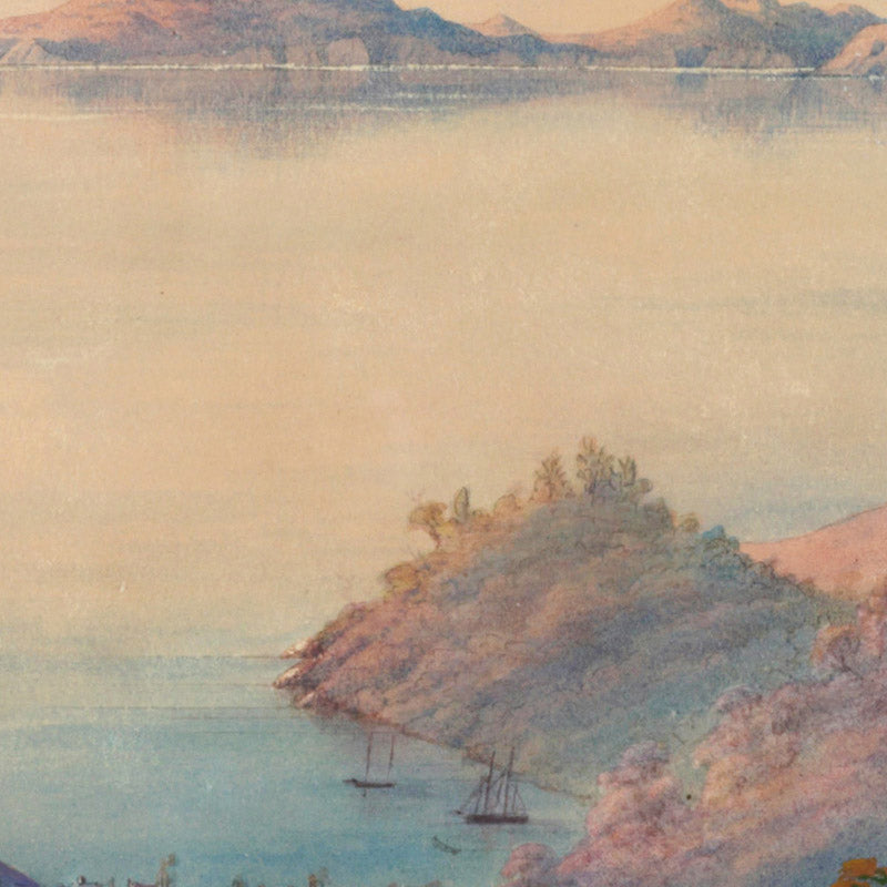 Sunset on the Kikowhakarere Gorges, at Coromandel by Alfred Sharpe - 0_6846ac491483fa5b35559046
