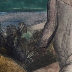 Figures in mountain landscape by Bernard Meninsky - 0_6846b3c41483fa5b355590ee
